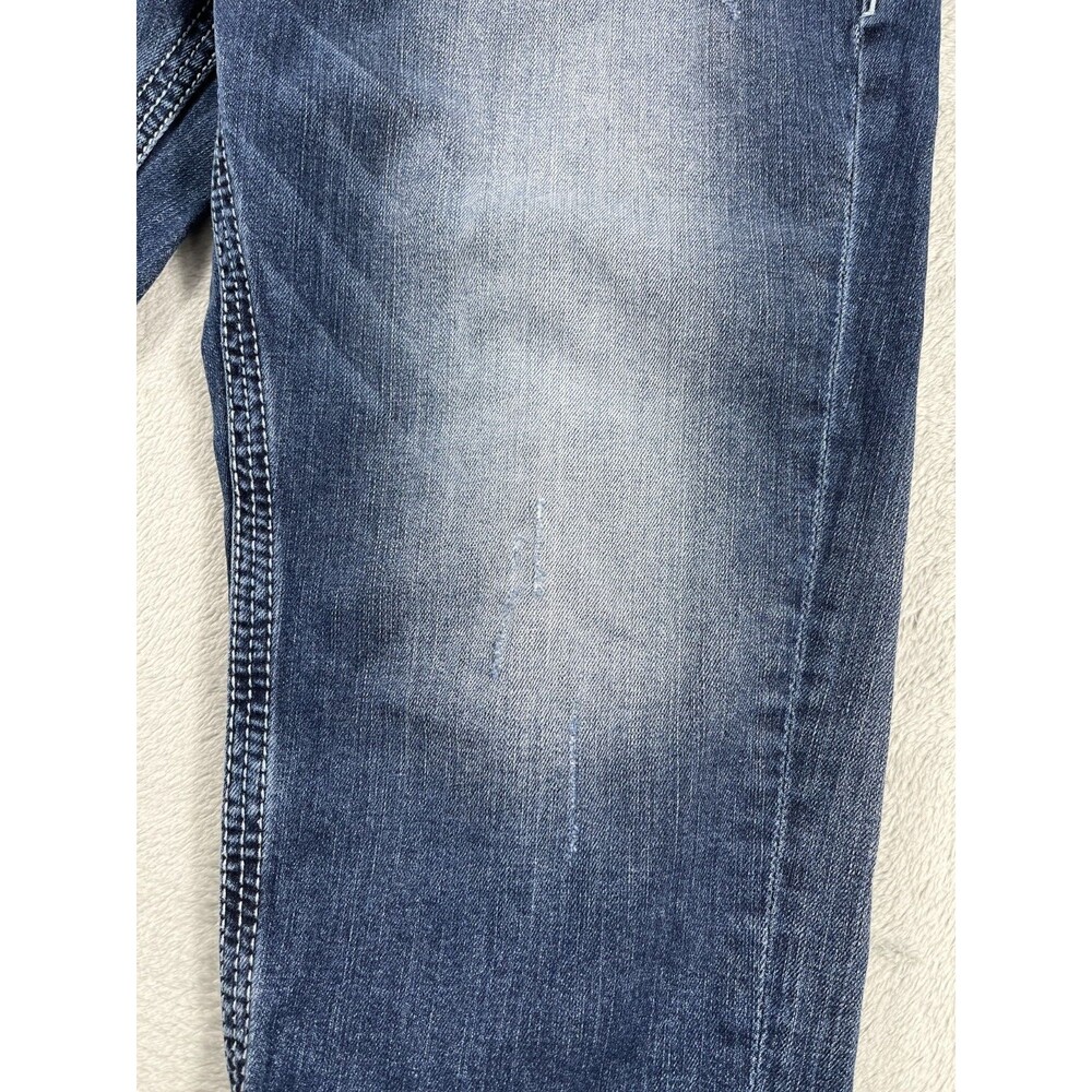 Maurices Premium Women's Bling Capri Jeans Size 13/14 Reg Distressed Low Rise - Picture 4 of 15